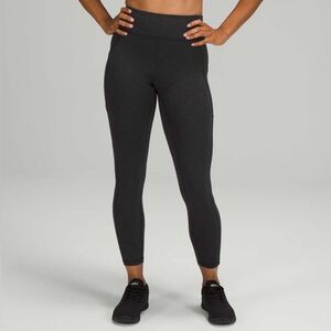 Lululemon Heathered Black Invigorate leggings 25in inseam